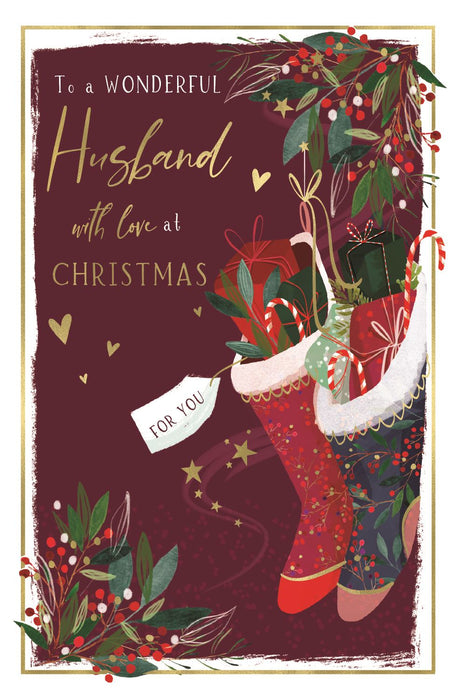 ICG 'To A Wonderful Husband at Christmas' Christmas Card
