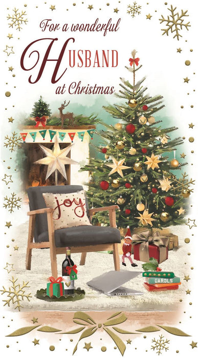 ICG 'For A Wonderful Husband at Christmas' Christmas Card