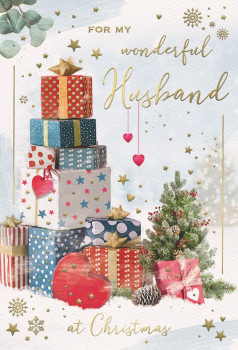 ICG 'For My Wonderful Husband at Christmas' Christmas Card