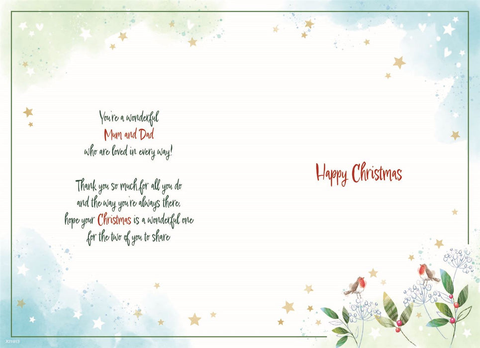 ICG 'Happy Christmas Mum And Dad' Christmas Card