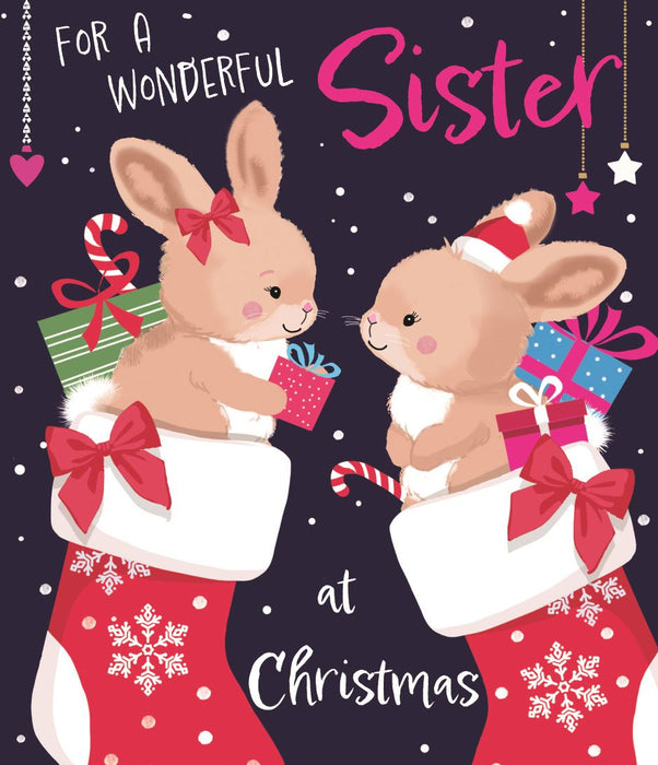 ICG 'For A Wonderful Sister at Christmas' Christmas Card