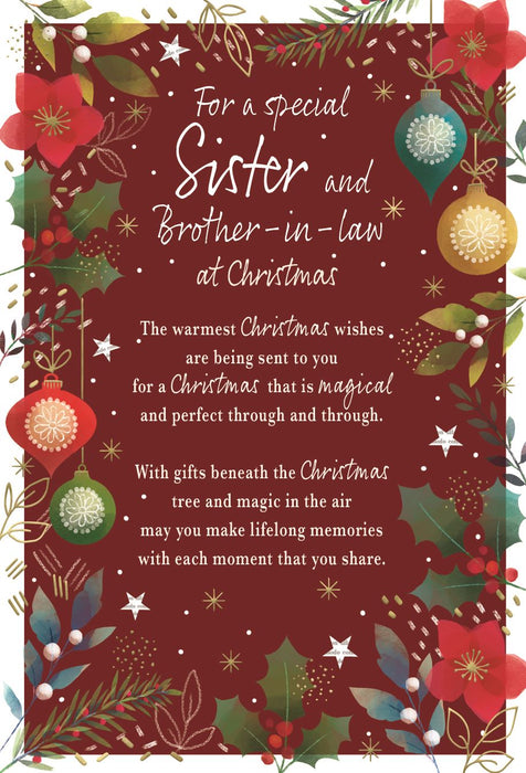 ICG 'For A Special Sister & Brother-In-Law At Christmas' Christmas Card