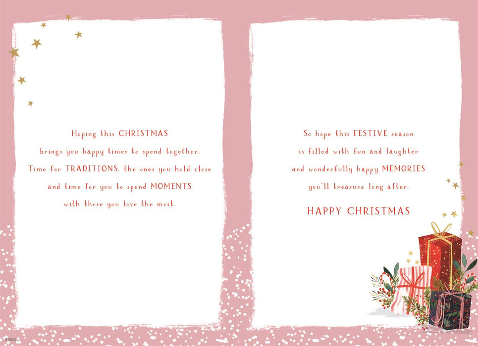 ICG 'For A Wonderful Sister & Her Lovely Family Christmas' Christmas Card