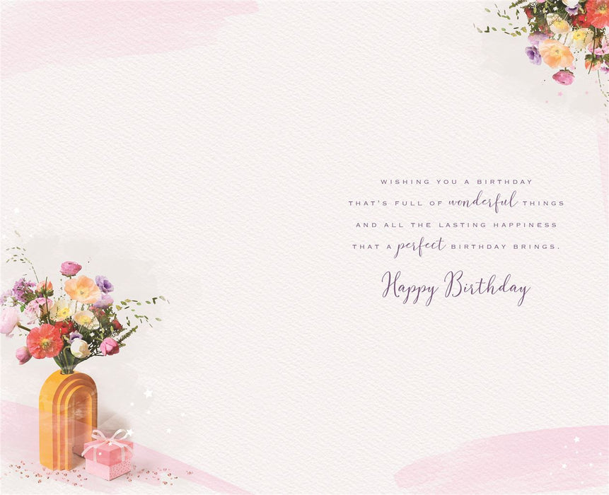 ICG 'Happy Birthday Vase Of Flowers' Birthday Card