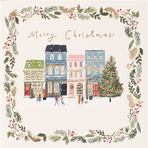 Paperlink 'Row Of Houses' Christmas Card