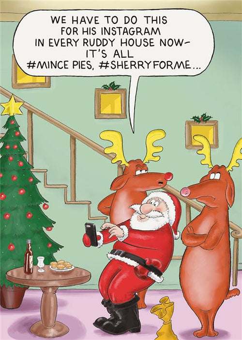 Paperlink 'Hashtag Mince Pies' Christmas Card