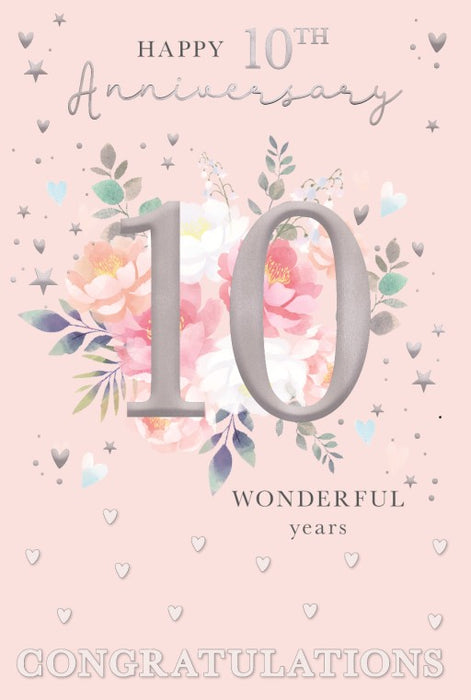 ICG 'Happy 10th Anniversary' Anniversary Card
