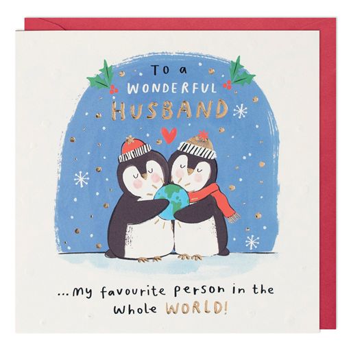 Paperlink 'To A Wonderful Husband' Christmas Card
