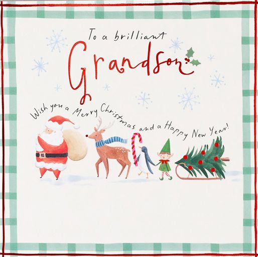 Paperlink 'To A Brilliant Grandson' Christmas Card