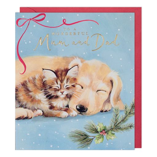 Paperlink 'To A Wonderful Mum & Dad' Christmas Card