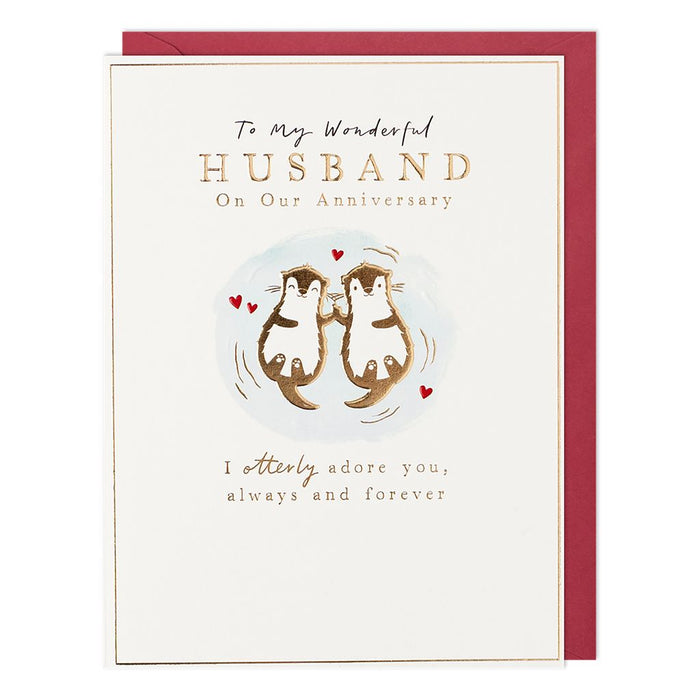 Paperlink 'To My Wonderful Husband On Our Anniversary' Anniversary Card