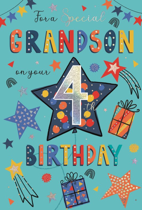 ICG 'For A Special Grandson 4' Birthday Card