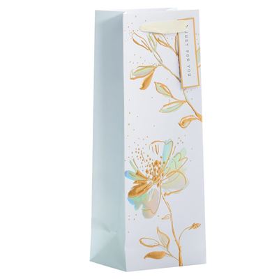 UKG Signature White Lotus Bottle Gift Bag