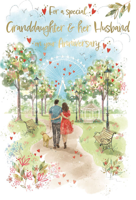 ICG Wonderful Granddaughter & Husband Anniversary Card