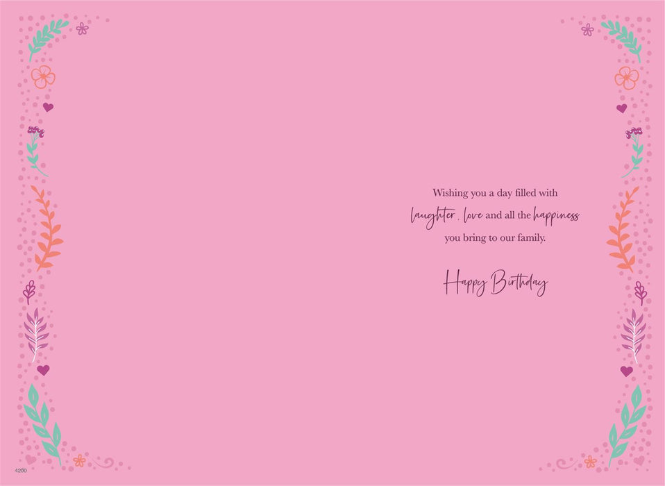 ICG 'For A Wonderful Daughter-In-Law On Your Birthday' Card