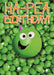 Green pea character with 'HA-PEA BIRTHDAY!' text on a green background