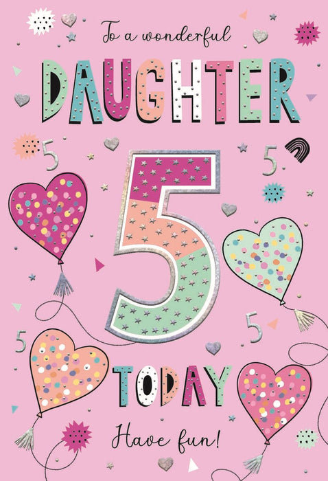 ICG 'To A Wonderful Daughter 5 Today' Birthday Card