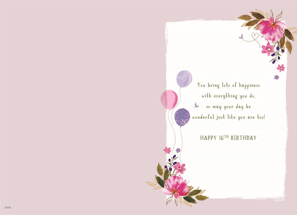 ICG To A Wonderful Niece On Your 16th Birthday Card