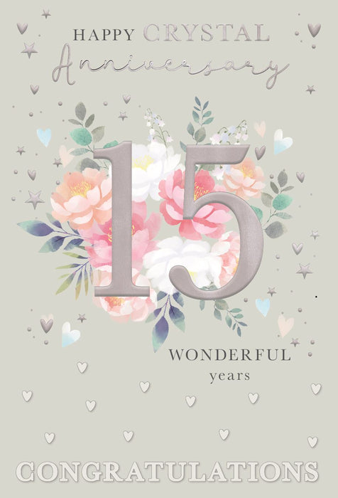 ICG 'Happy 18th Crystal Anniversary' Anniversary Card