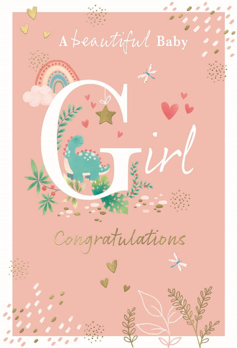 ICG 'A Beautiful Baby Girl' New Baby Card
