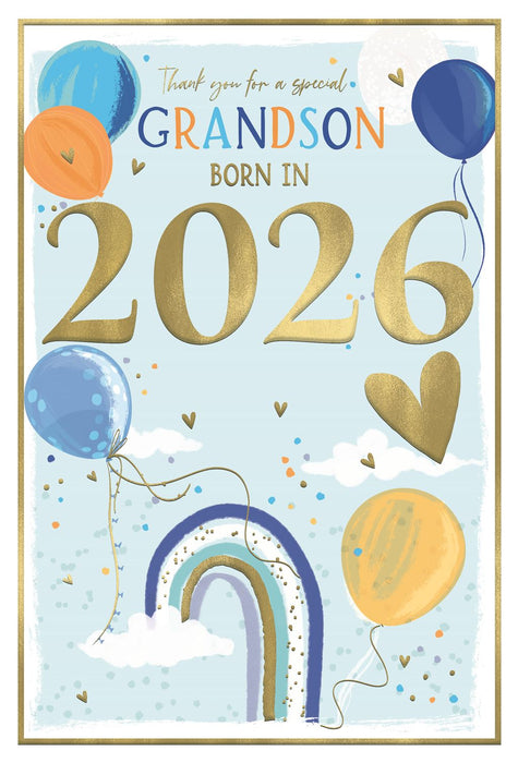 ICG 'Grandson Born In 2026' New Baby Card