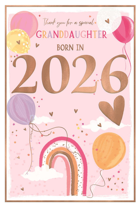 ICG 'Granddaughter Born In 2026' New Baby Card