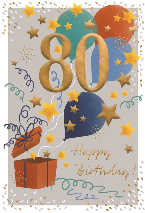 ICG  '80 Happy Birthday' Birthday Card