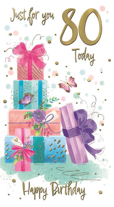 ICG  'Just For You 80 Today' Birthday Card