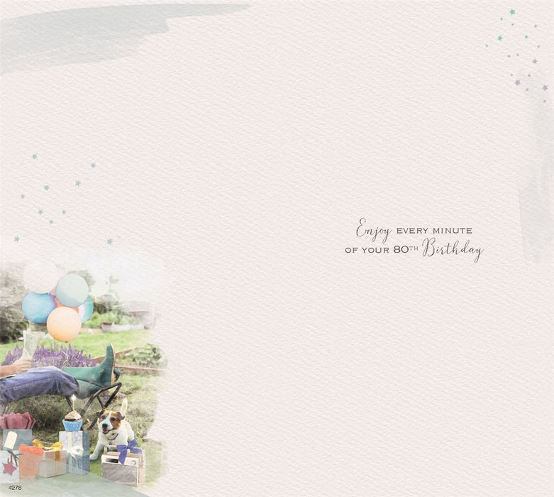 ICG  'Happy 80 Birthday' Birthday Card