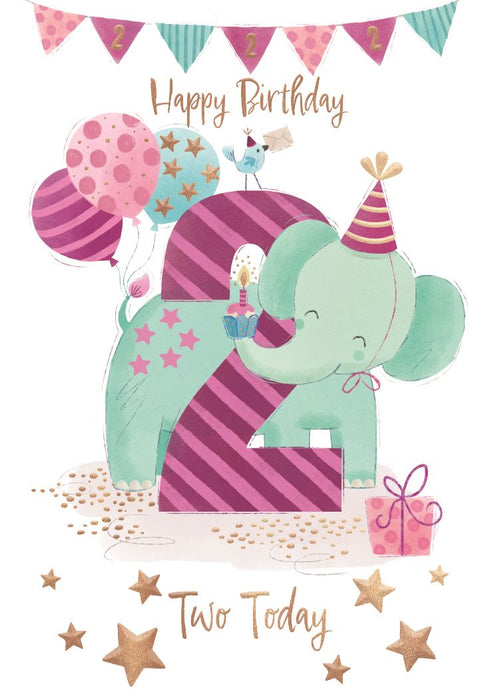 ICG  'Happy Birthday 2 Two Today' Birthday Card