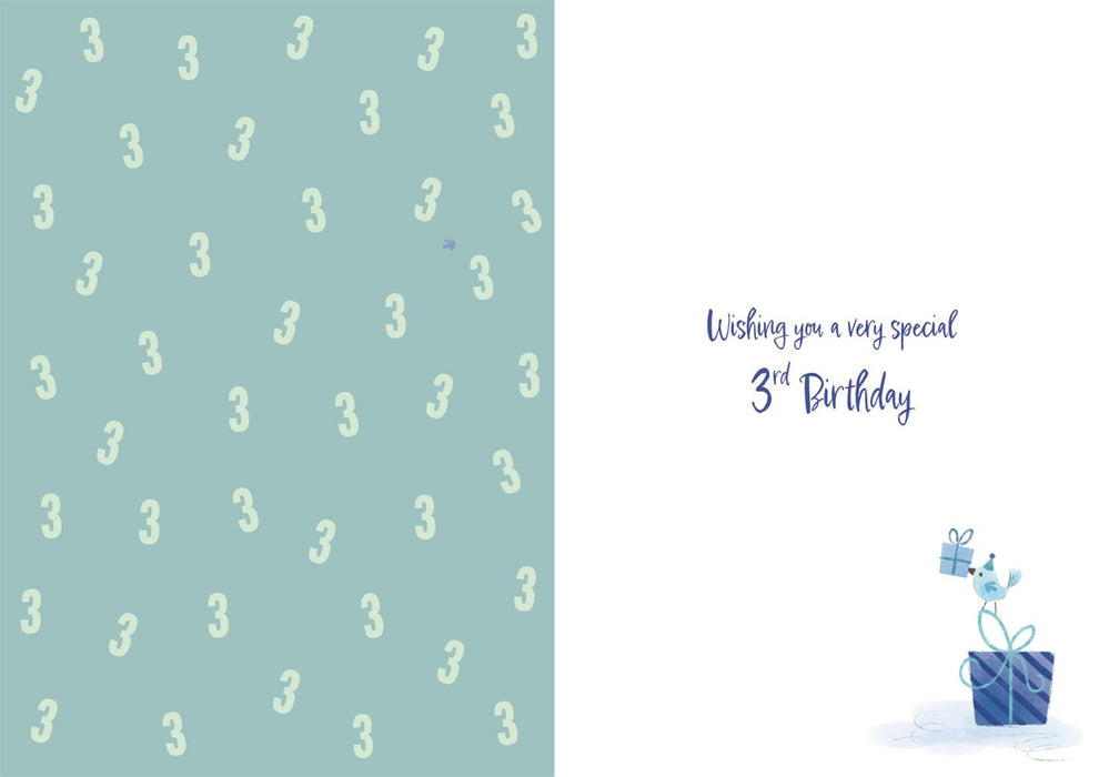 ICG  'Happy Birthday 3 Three Today' Birthday Card