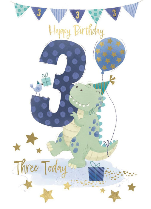 ICG  'Happy Birthday 3 Three Today' Birthday Card