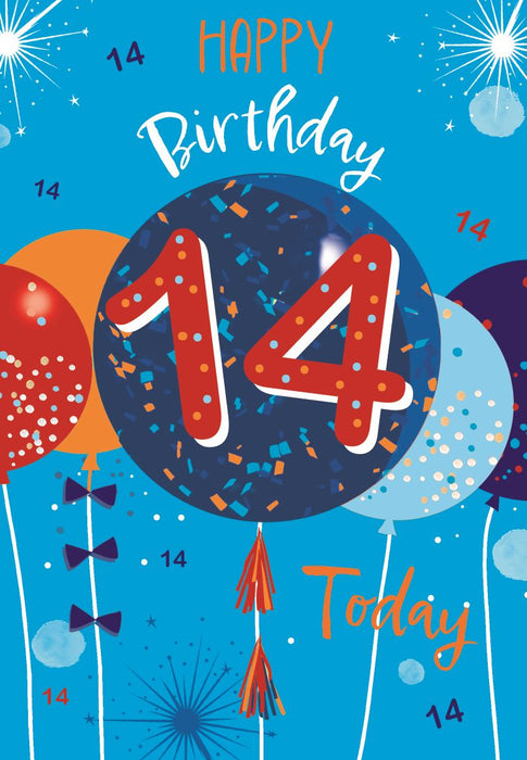 ICG  'Happy Birthday 14 Today' Birthday Card