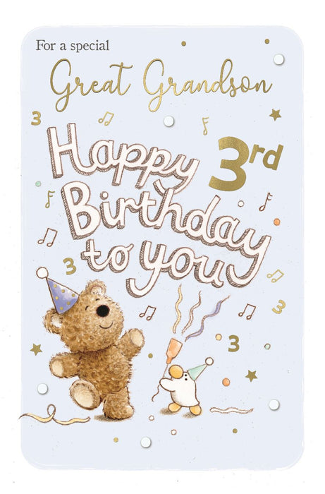 ICG 'For A Special Great Grandson 3rd' Birthday Card