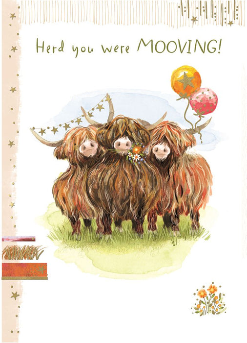 ICG 'Herd You were Mooving!' New Home Card