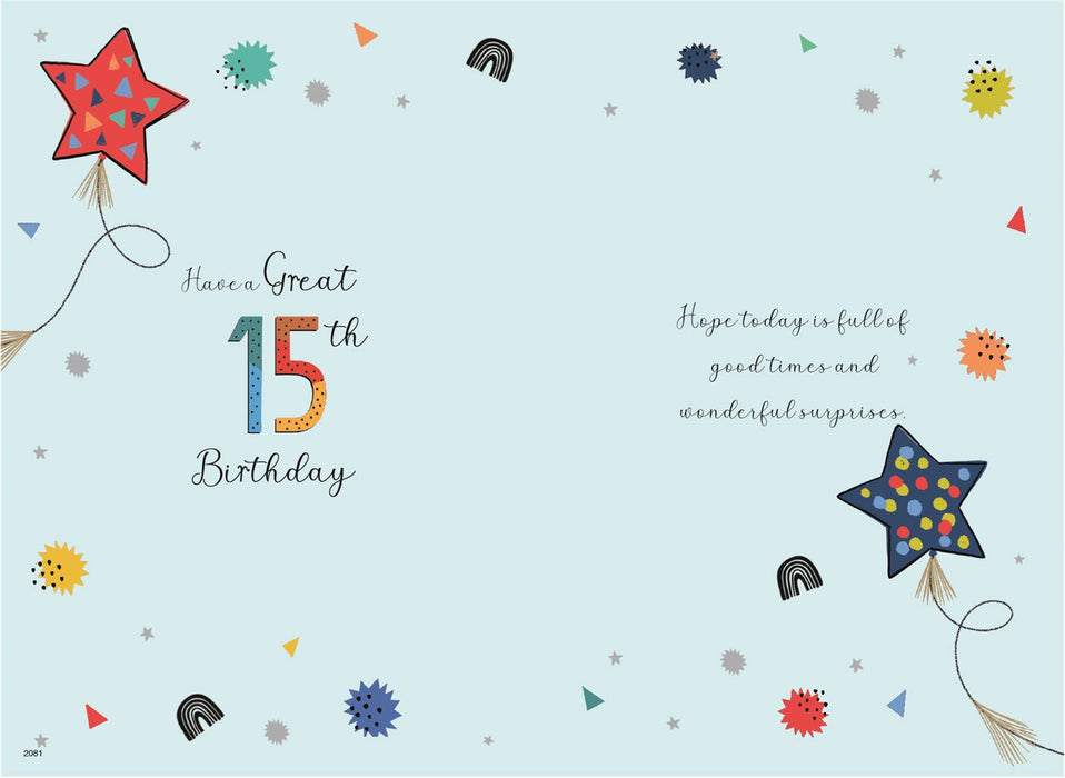 ICG 'Grandson 15th' Birthday Card