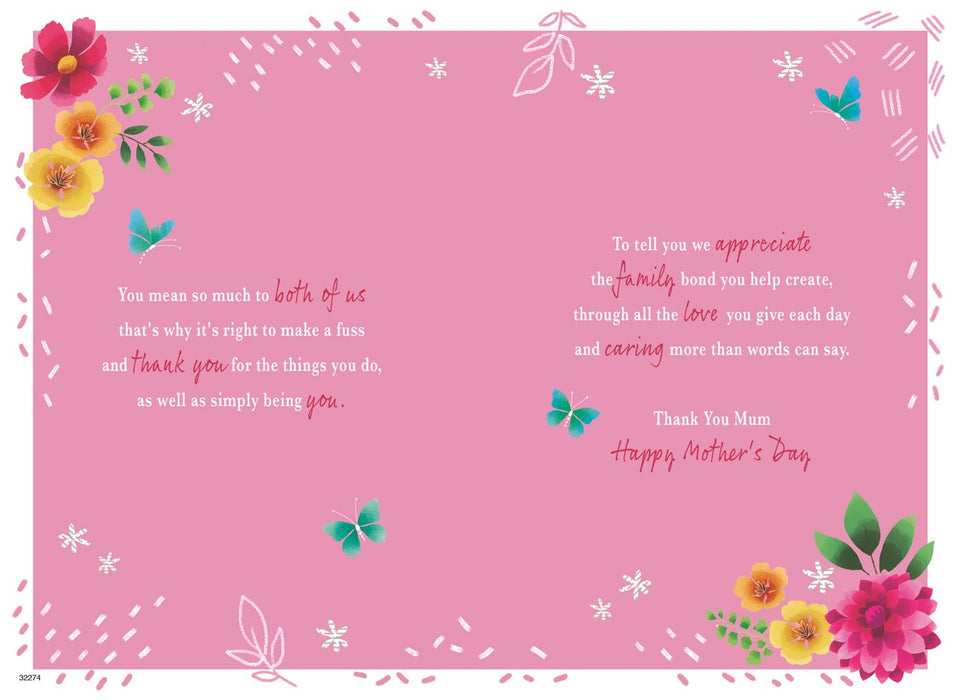 ICG 'To Mum From Both Of Us' Mother's Day Card