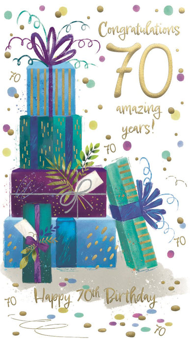 ICG 'Congratulations 70 Amazing Years' Birthday Card