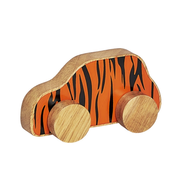 Lanka Kade Wooden Tiger Print Car Push Along