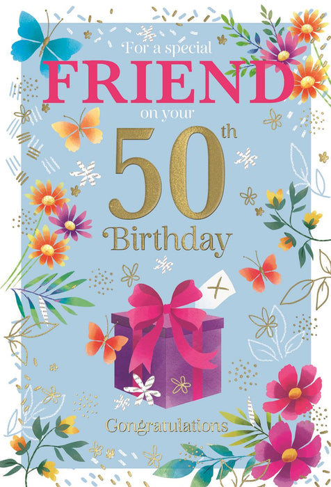 ICG  'For A Special Friend On Your 50th' Birthday Card