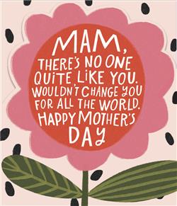 UKG 'Mam There's No One Quite Like You' Mother's Day Card