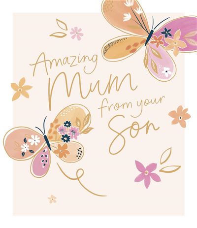 UKG 'Amazing Mum From Your Son' Mother's Day Card