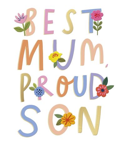 UKG 'Best Mum Proud Son' Mother's Day Card