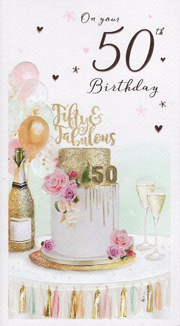 ICG  'On Your 50th Enjoy' Birthday Card