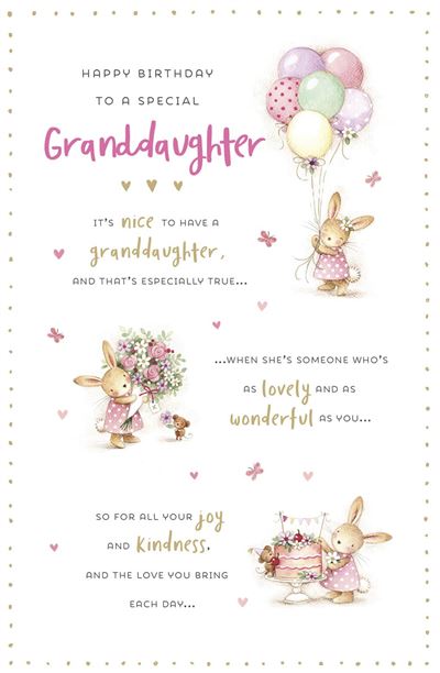 UKG 'To A Special Granddaughter' Birthday Card
