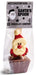 A packaged Santa's Spoon chocolate from Hotchoc Spoon Luxe by CH CO Chocolate Company. The product is a chocolate spoon shaped like Santa Claus, featuring a cream-colored face and beard, a red hat and coat, and a red nose, set in a dark chocolate base and sealed in a clear plastic bag with a branded paper header.