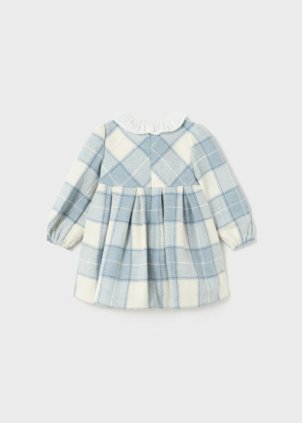 Mayoral Younger Girls Blue Plaid Dress