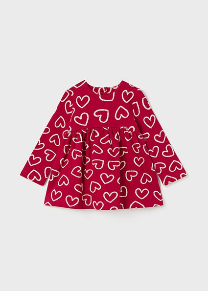 Mayoral Red Heart Print Dress