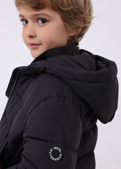 Mayoral Boys Long Coat Black