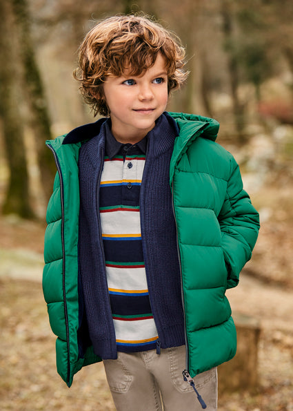 Mayoral Boys Long Coat Forest Green